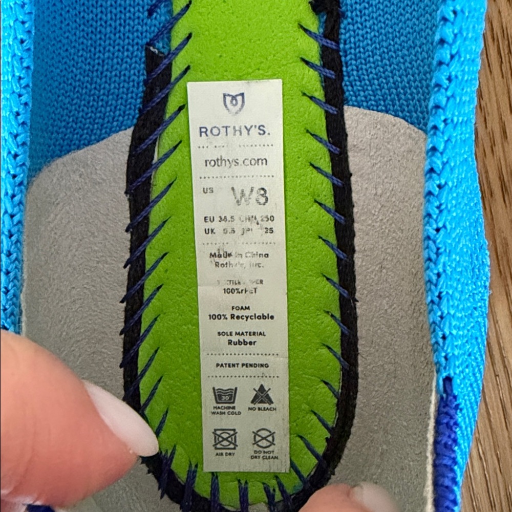 Rothy's Peacock Electric Blue The Point Size 8 - Picture 11 of 11
